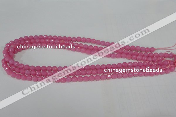 CTU2556 15.5 inches 6mm faceted round synthetic turquoise beads