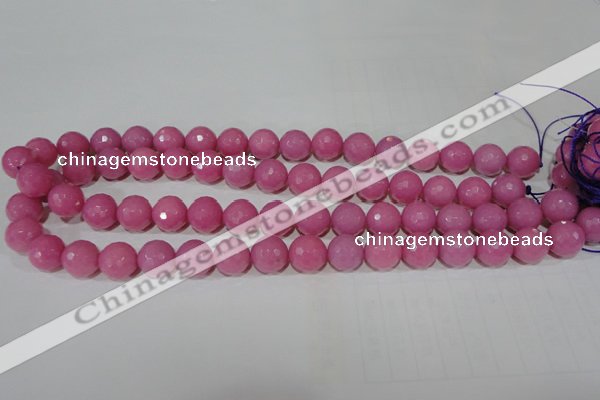 CTU2559 15.5 inches 12mm faceted round synthetic turquoise beads