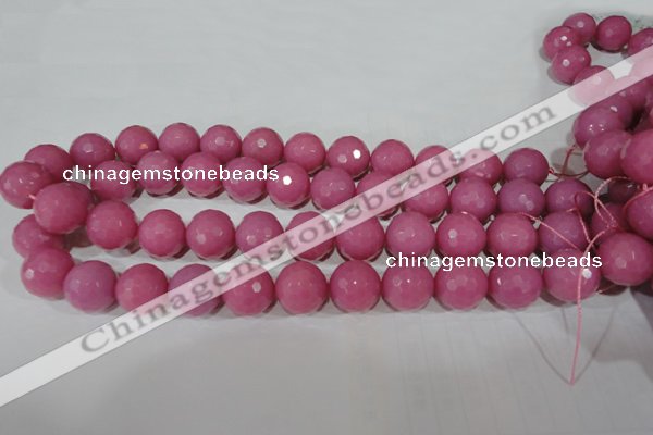 CTU2561 15.5 inches 16mm faceted round synthetic turquoise beads