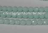 CTU2572 15.5 inches 6mm faceted round synthetic turquoise beads