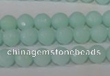 CTU2573 15.5 inches 8mm faceted round synthetic turquoise beads