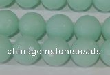 CTU2577 15.5 inches 16mm faceted round synthetic turquoise beads