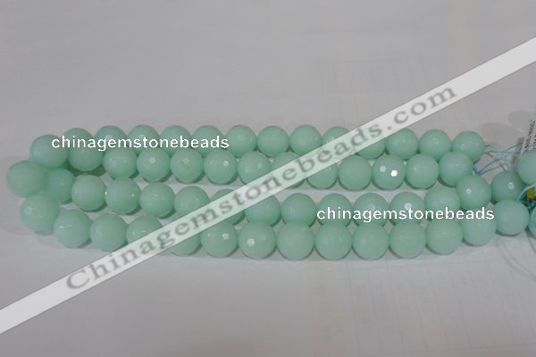 CTU2577 15.5 inches 16mm faceted round synthetic turquoise beads