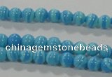 CTU2580 15.5 inches 4mm round synthetic turquoise beads