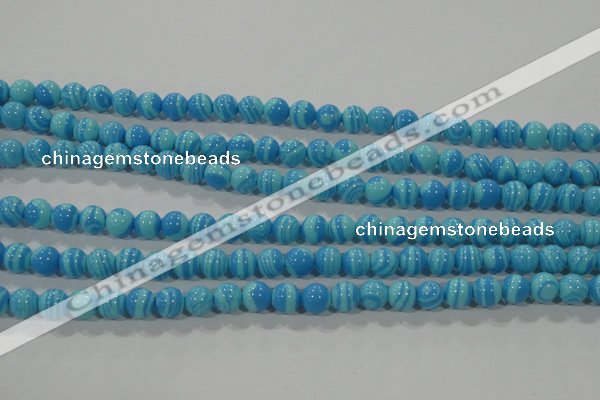 CTU2581 15.5 inches 6mm round synthetic turquoise beads