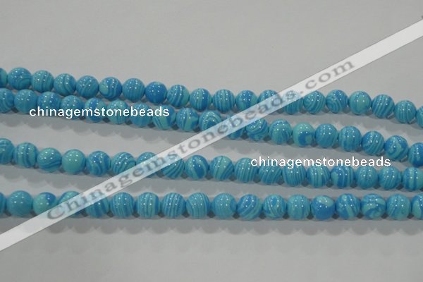 CTU2582 15.5 inches 8mm round synthetic turquoise beads