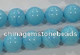 CTU2583 15.5 inches 10mm round synthetic turquoise beads