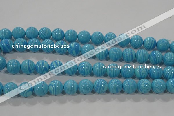 CTU2584 15.5 inches 12mm round synthetic turquoise beads