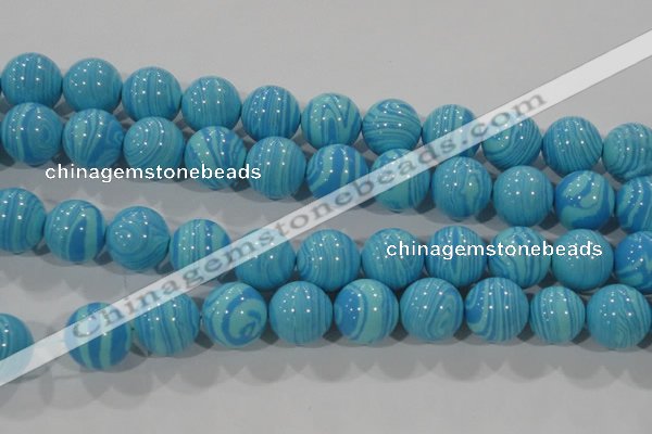 CTU2585 15.5 inches 14mm round synthetic turquoise beads