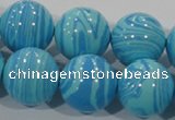 CTU2587 15.5 inches 18mm round synthetic turquoise beads