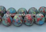 CTU261 16 inches 12mm round imitation turquoise beads wholesale