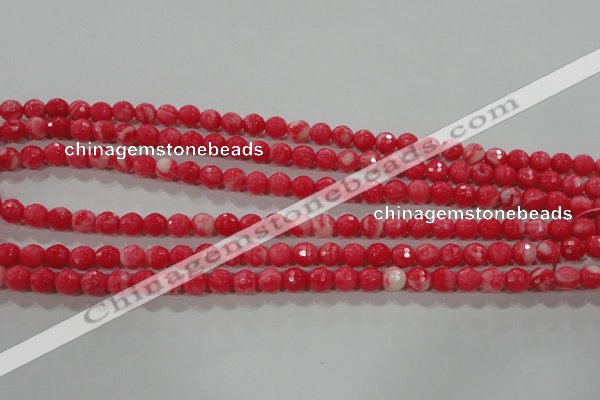 CTU2621 15.5 inches 6mm faceted round synthetic turquoise beads