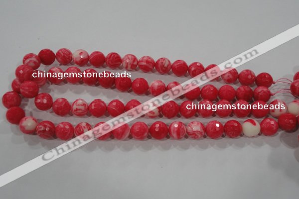 CTU2624 15.5 inches 12mm faceted round synthetic turquoise beads