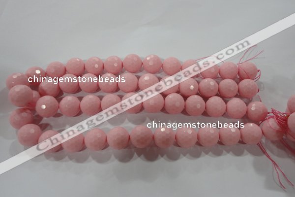 CTU2685 15.5 inches 16mm faceted round synthetic turquoise beads