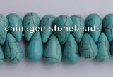 CTU27 14.5 inches 10*17mm teardrop blue turquoise beads Wholesale