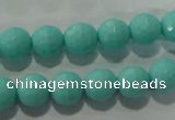 CTU2781 15.5 inches 6mm faceted round synthetic turquoise beads