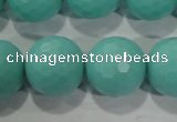 CTU2788 15.5 inches 20mm faceted round synthetic turquoise beads