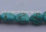 CTU30 15.5 inches 8*12mm freeform blue turquoise beads Wholesale