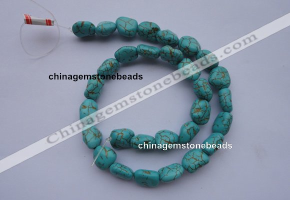 CTU30 15.5 inches 8*12mm freeform blue turquoise beads Wholesale