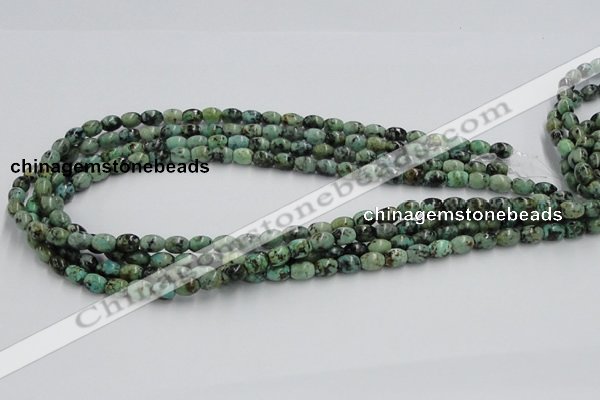 CTU407 15.5 inches 6*7mm rice African turquoise beads wholesale