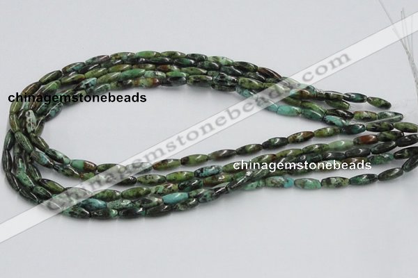 CTU408 15.5 inches 5*13mm rice African turquoise beads wholesale