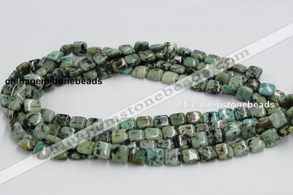 CTU410 15.5 inches 10*10mm square African turquoise beads wholesale