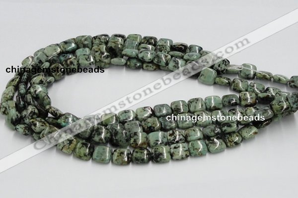 CTU411 15.5 inches 12*12mm square African turquoise beads wholesale