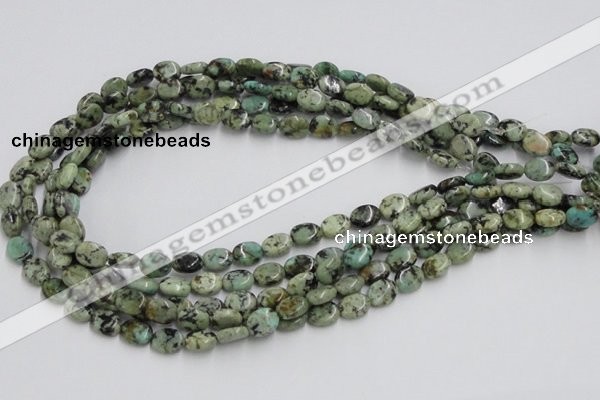 CTU412 15.5 inches 8*12mm oval African turquoise beads wholesale