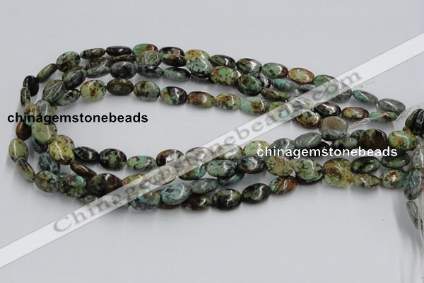 CTU413 15.5 inches 10*14mm oval African turquoise beads wholesale