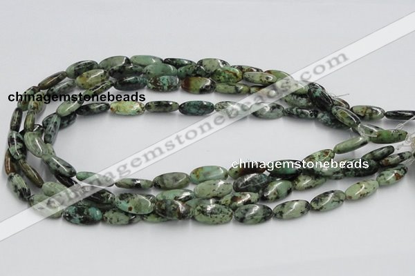 CTU414 15.5 inches 10*18mm oval African turquoise beads wholesale