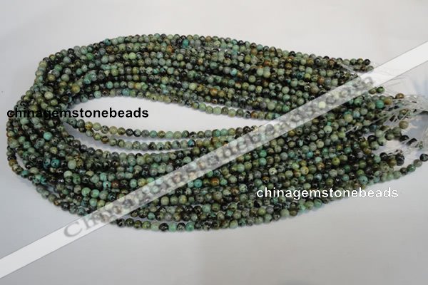 CTU480 15.5 inches 4mm round African turquoise beads wholesale