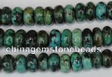 CTU484 15.5 inches 6*10mm rondelle African turquoise beads wholesale