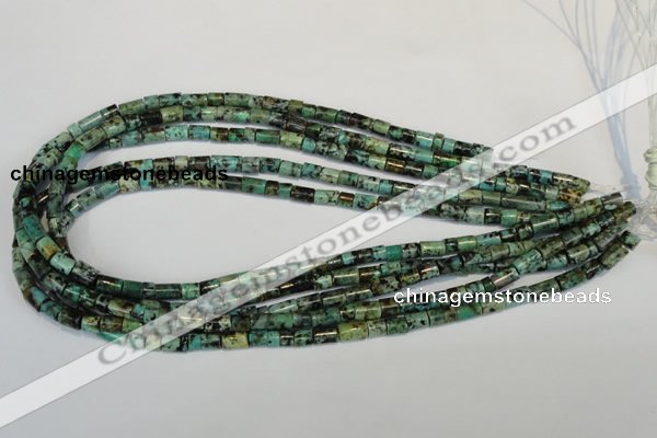 CTU485 15.5 inches 5*5mm - 5*8mm tube African turquoise beads wholesale