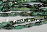 CTU486 15.5 inches 5*12mm rice African turquoise beads wholesale