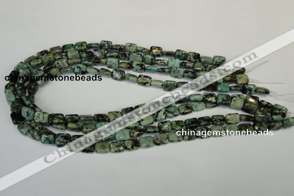 CTU494 15.5 inches 8*10mm rectangle African turquoise beads wholesale