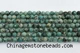 CTU518 15.5 inches 6mm faceted round African turquoise beads wholesale