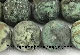 CTU533 15 inches 10mm round matte african turquoise beads