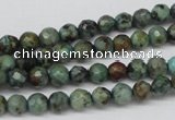 CTU551 15.5 inches 6mm faceted round African turquoise beads