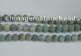 CTU566 15.5 inches 12mm round matte african turquoise beads