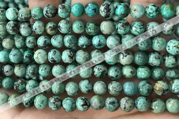 CTU581 15.5 inches 6mm round natural african turquoise beads