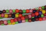 CTU700 15.5 inches 5mm round dyed turquoise beads wholesale