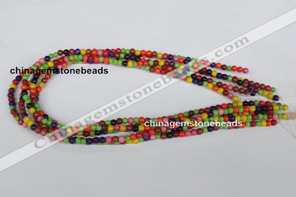 CTU700 15.5 inches 5mm round dyed turquoise beads wholesale