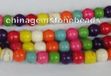 CTU701 15.5 inches 6.5mm round dyed turquoise beads wholesale