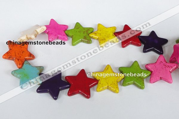 CTU731 15.5 inches 40*40mm star dyed turquoise beads wholesale