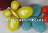 CTU739 15.5 inches 25*35mm butterfly dyed turquoise beads wholesale