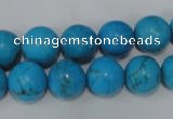 CTU825 15.5 inches 12mm round dyed turquoise beads wholesale