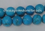 CTU825 15.5 inches 12mm round dyed turquoise beads wholesale