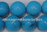 CTU827 15.5 inches 18mm round dyed turquoise beads wholesale