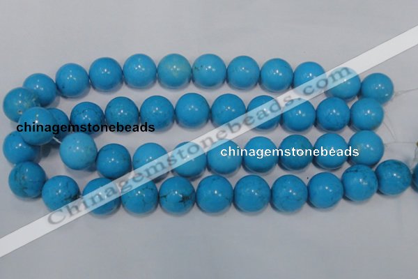 CTU827 15.5 inches 18mm round dyed turquoise beads wholesale