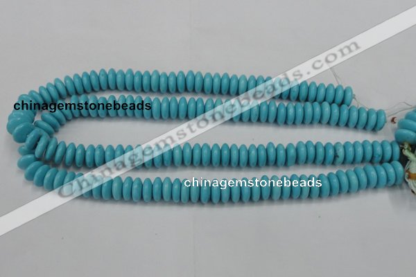 CTU880 15.5 inches 5*8mm rondelle dyed turquoise beads wholesale
